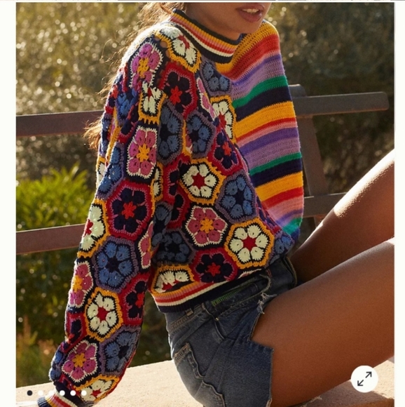 Farm Rio Crochet Sweater - Picture 2 of 9